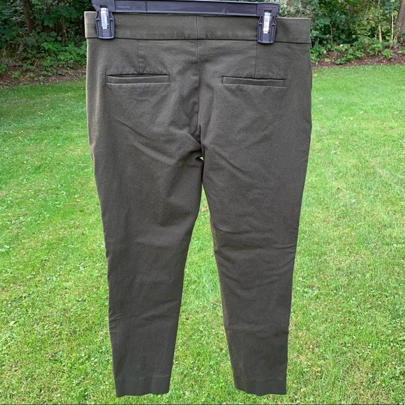 Banana Republic Sloan dark green striped pants - Picture 4 of 10